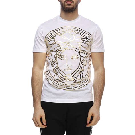 versace white shirt free shipping|Versace t shirt price.